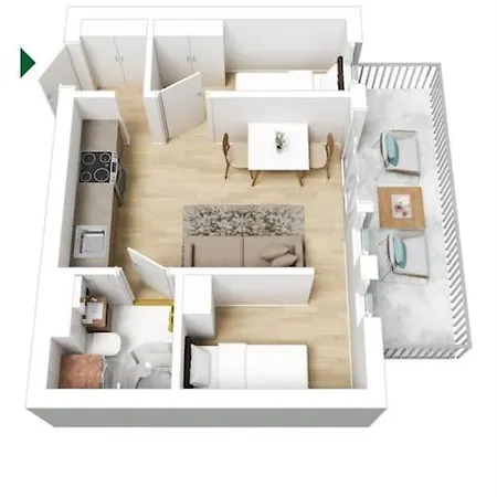 Tjuvholmen - Balcony With Seaview & 2 Bedrooms Apartment *